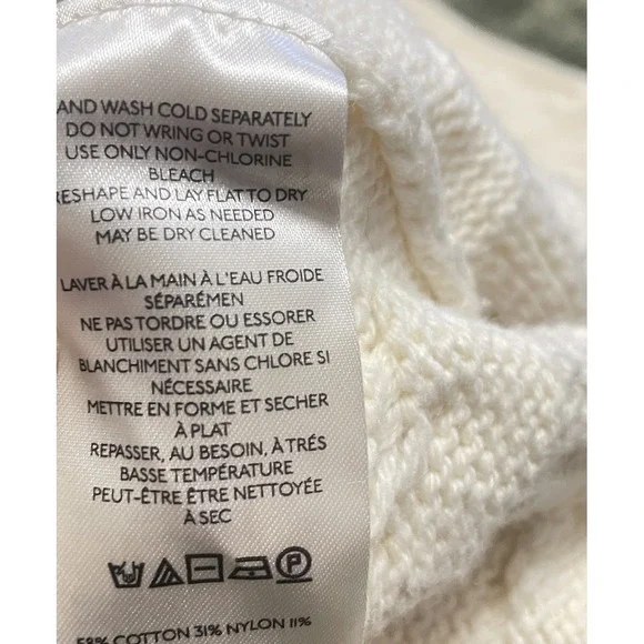 Anthropologie Maeve Oversized Cable Sweater Size XL Preppy Fisherman Academia - Picture 7 of 16